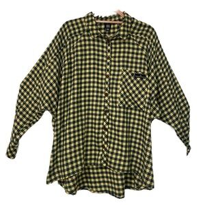 BDG sold by Urban Outfitters plaid yellow and blue long sleeve size M PP